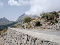 Mountain Pass in Spain: Asphalt Road and Nature