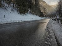 Mountain Range in the Alps: Winter Landscape 001