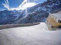 Mountain Road in the Alps of Italy