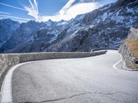 Mountain Road in the Alps of Italy