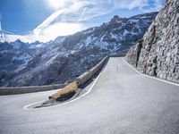 Mountain Road in the Alps of Italy