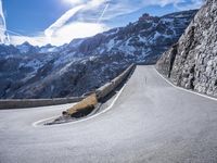 Mountain Road in the Alps of Italy