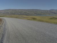 Mountain Road: Asphalt and Clear Sky on an Island