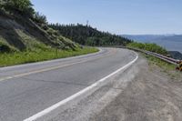 Mountain Road in Colorado: Asphalt and Beautiful Vegetation