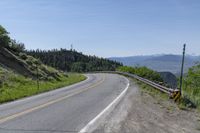 Mountain Road in Colorado: Asphalt and Beautiful Vegetation