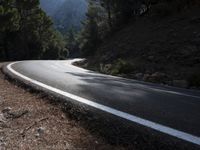 Mountain Road in Daytime Landscape