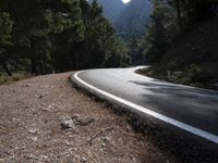 Mountain Road in Daytime Landscape