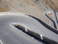 Mountain Road in Europe: Winding Switchbacks with Stunning Views