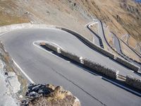 Mountain Road in Europe: Winding Switchbacks with Stunning Views