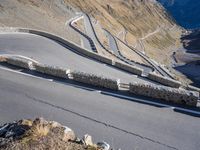 Mountain Road in Europe: Winding Switchbacks with Stunning Views