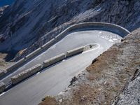 Mountain Road in Europe: Winding Switchbacks with Stunning Views