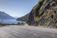 Mountain Road in the Highland with Clear Sky