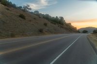 Mountain Road in the Highlands at Dawn