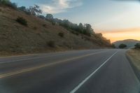 Mountain Road in the Highlands at Dawn