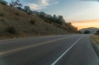 Mountain Road in the Highlands at Dawn