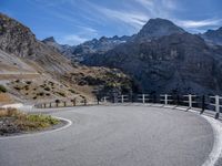 Mountain Road in the Alps of Italy: A Spectacular Daytime View