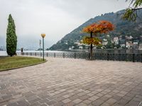 Mountain Road in Italy with Scenic Lake View