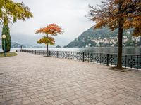 Mountain Road in Italy with Scenic Lake View