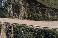 Mountain Road Landscape: High Cliffs and Stunning Views