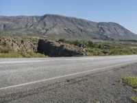 Mountain Road Landscape in Iceland