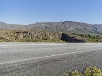 Mountain Road Landscape in Iceland