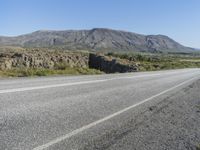 Mountain Road Landscape in Iceland