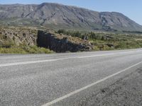 Mountain Road Landscape in Iceland