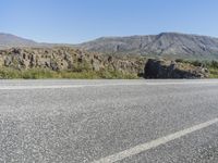 Mountain Road Landscape in Iceland