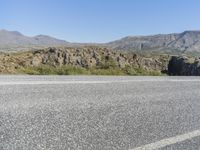 Mountain Road Landscape in Iceland
