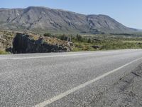 Mountain Road Landscape in Iceland