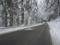 Mountain Road: Winter Landscape