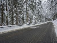 Mountain Road: Winter Landscape