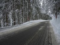 Mountain Road: Winter Landscape