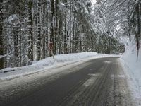 Mountain Road: Winter Landscape