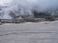 Mountainous Landscape in Austria with Dramatic Clouds