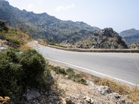 Mountainous Landscape in Spain Overlooking the Ocean