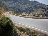 Mountainous Landscape in Spain Overlooking the Ocean