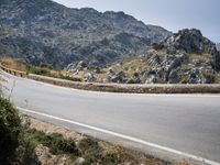 Mountainous Landscape in Spain Overlooking the Ocean