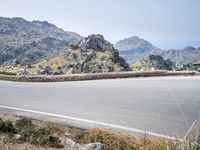Mountainous Landscape in Spain Overlooking the Ocean