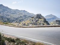 Mountainous Landscape in Spain Overlooking the Ocean
