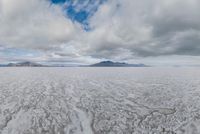 a landscape with some clouds on top of the mountain range in the distance are ice floes