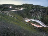 Mountains in California at Night: A Dark and Elevated Landscape