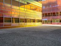 A Multicolored Facade in a European Business District