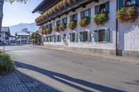 the town square is located around this old building and offers great privacy and shade for tourists