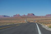 National Park: Clear Sky, Red Rock, and a Scenic Highway