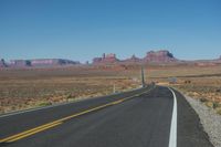National Park: Clear Sky, Red Rock, and a Scenic Highway