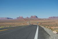 National Park: Clear Sky, Red Rock, and a Scenic Highway