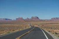 National Park: Clear Sky, Red Rock, and a Scenic Highway
