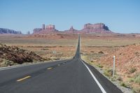 National Park: Clear Sky, Red Rock, and a Scenic Highway