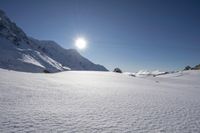 Nature Open Space in the Alps with Clear Sky and Sunshine